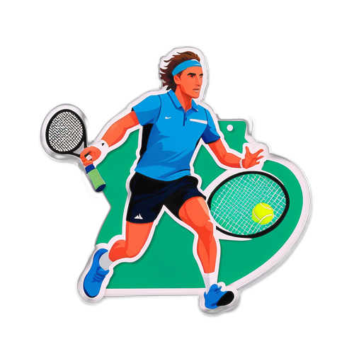 Actionreicher Aufkleber von Jan-Lennard Struff