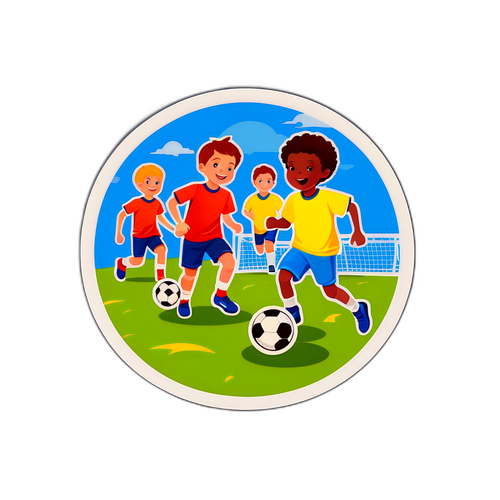 ความสนุกสนานของเด็กๆ ที่เล่นฟุตบอล