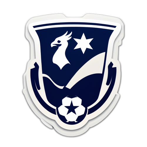 Ein dynamisches Aufkleberdesign mit dem Tottenham-Logo und den Fans im Hintergrund
