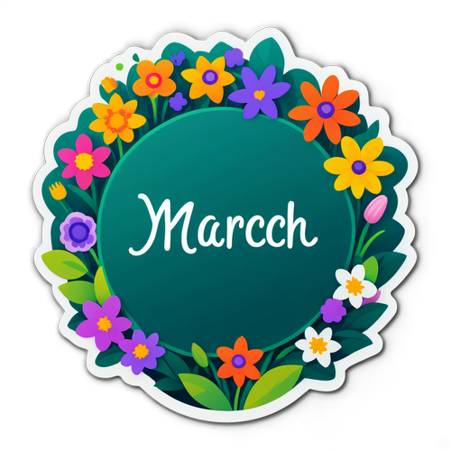 Vibrant March Flower Sticker