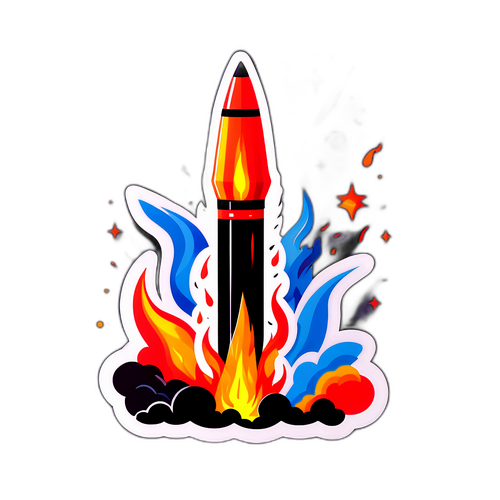 अग्नि 4 मिसाइल का आर्टिस्टिक चित्रण