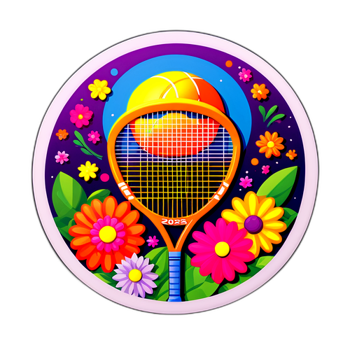 रंगीन फ्रेंच ओपन 2025 स्टिकर