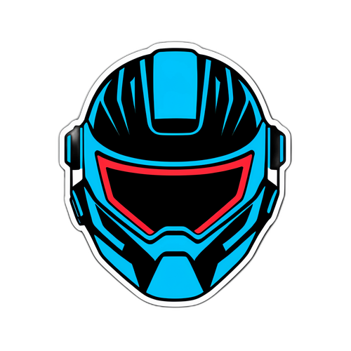 科技感和未来感的头盔线条