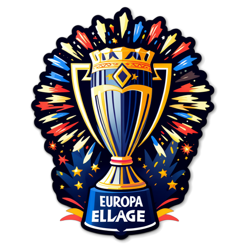 Europa League Trofæ med Fyrværkeri