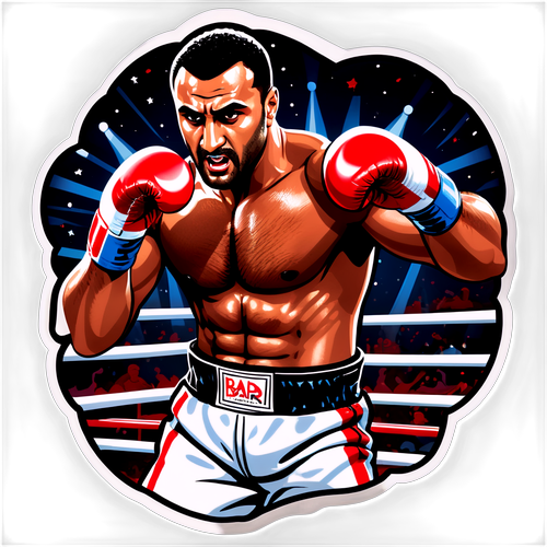 Sticker van Badr Hari in actie