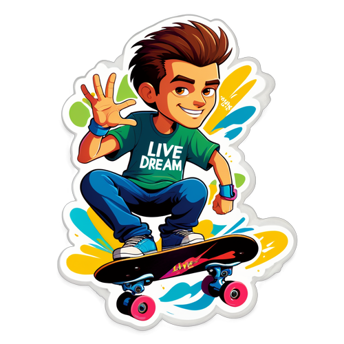 Žijte svůj sen: Stylová postava na skateboardu, která vás inspiruje!