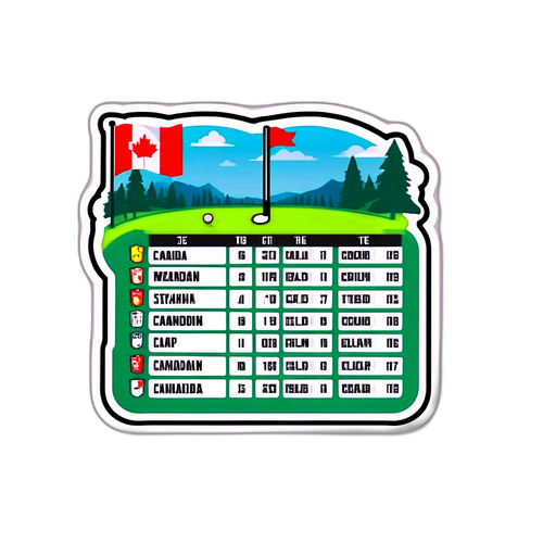 Elegant layout med kanadiska öppen leaderboard