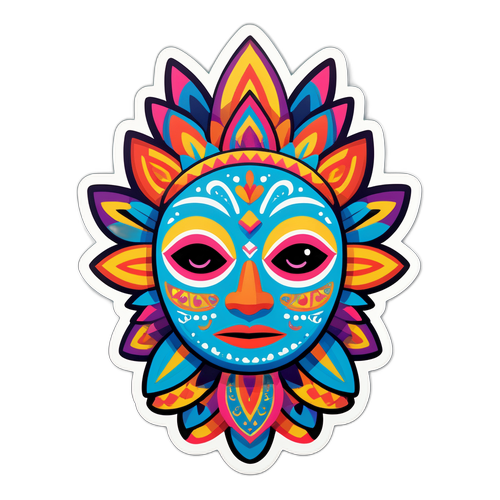 מדבקה ססגונית בהשראת דוסה