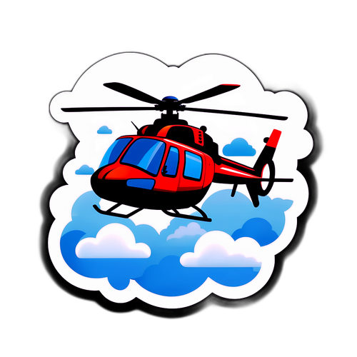 Moderne Hubschrauber in minimalistischem Stil