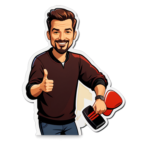 Sticker van Play4's Top Shows met Cartoon Versies van Presentatoren