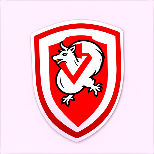 VfB Stuttgart Emblem Aufkleber mit Fußballfeld Grafik