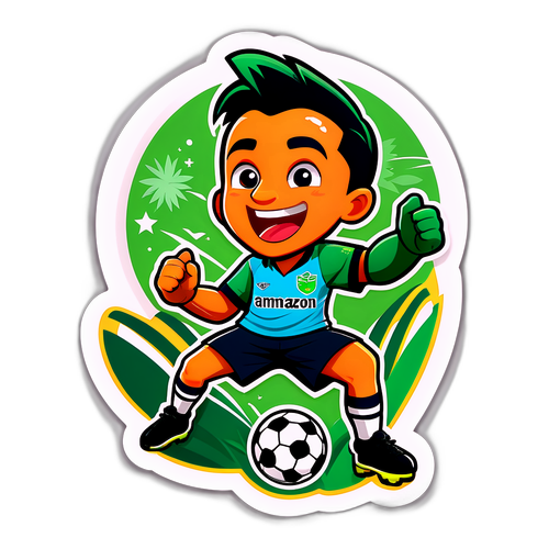 Adesivo Divertido do Mascote do Amazonas FC