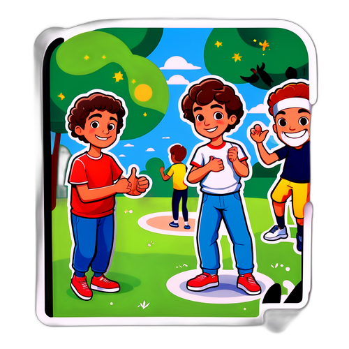 Stiker Francesco Camarda: Persahabatan di Taman