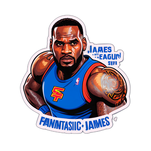Sticker LeBron James trong trang phục Fantastic Four