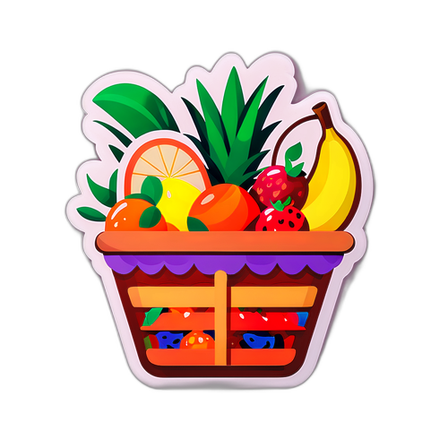 신선한 과일이 가득한 바구니