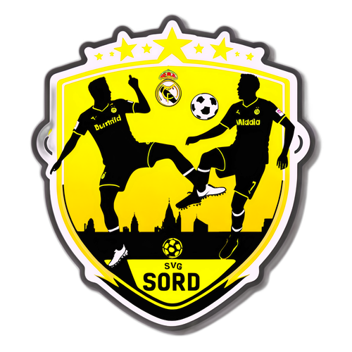 Stiker Pertandingan Epik Madrid vs Dortmund