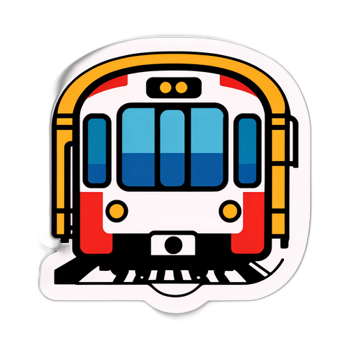 旅の喜びを表現する副都心線の変形ステッカー