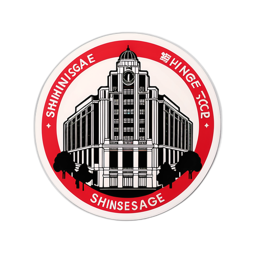 신세계 백화점 아이코닉 빌딩 스티커 디자인