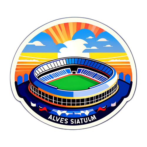 Sticker vintage al stadionului Alavés