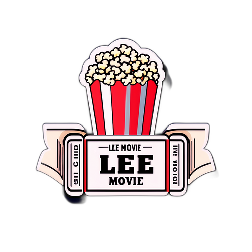 Vintage Movie Ticket Sticker