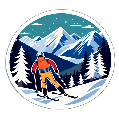 Illustrera Calle Halfvarsson i en skidposition