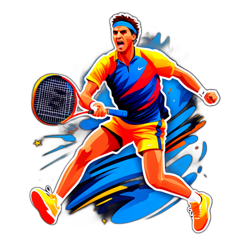 Stiker Pemain Tenis Dinamis di ATP Finals