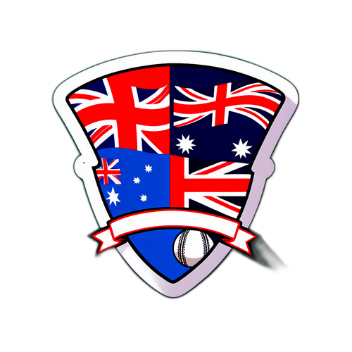 Stiker Perlawanan Kriket Australia vs England