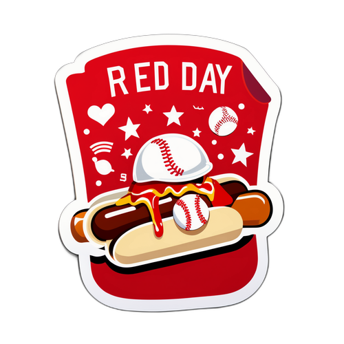 Reds Game Day Fun Sticker