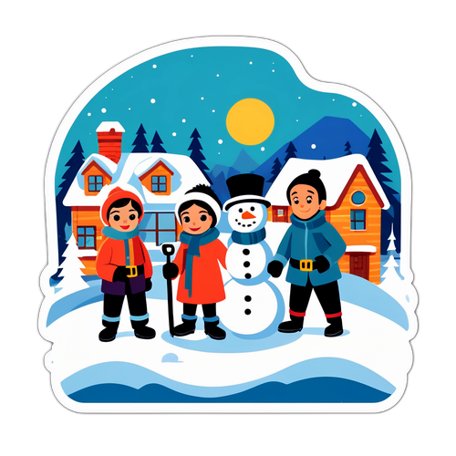 The Holdovers Retro Movie Poster Style Sticker