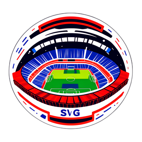 Hình dán sân bóng đá với sự chú ý từ người hâm mộ