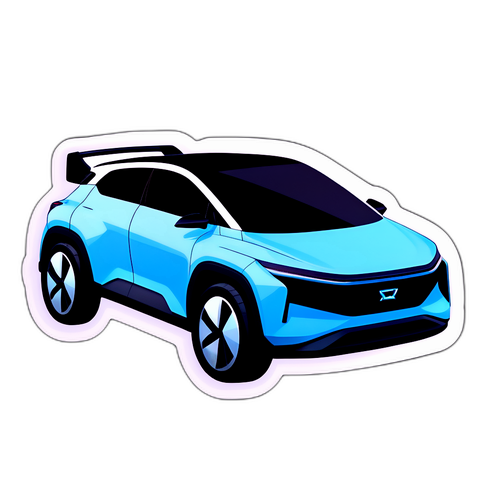 Autocollant interactif en forme de voiture futuriste XPeng