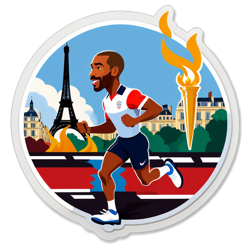 Éblouissant Thierry Henry Court avec la Flamme Olympique à Travers Paris !