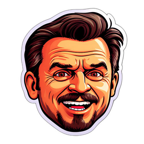 James Ransonenin kasvot humoristisella ilmeellä