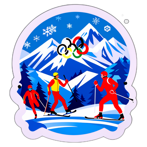 Talvinen maisema Ainan olympialaisista