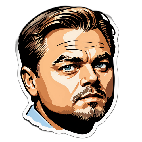 Elokuvateemainen tarra Leonardo DiCapriosta