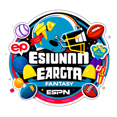 Playful ESPN Fantasy Logo Sticker