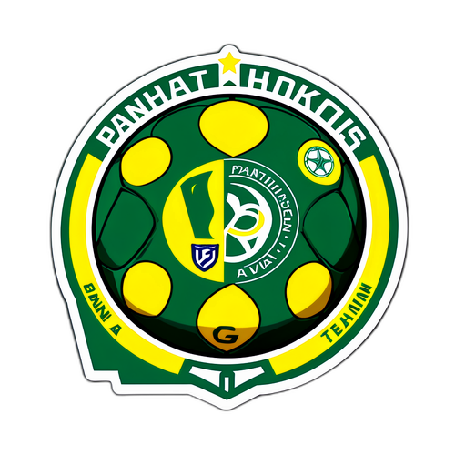 מדבקת ספורט: פנאתינייקוס נגד מכבי תל אביב