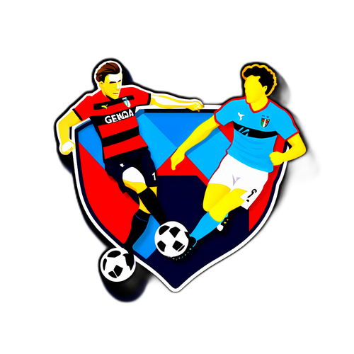 Stiker Perlawanan Bola Sepak Genoa vs Lazio