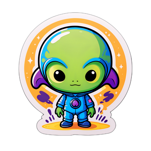 可爱外星人贴纸