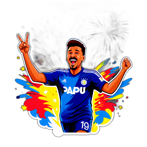 Celebrando con Papu Gomez