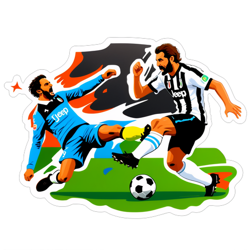 Juventus ve Napoli Tarihi Anı Sticker'ı