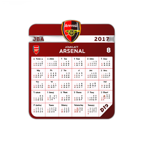 Ikon Kalendar Minimalis Arsenal