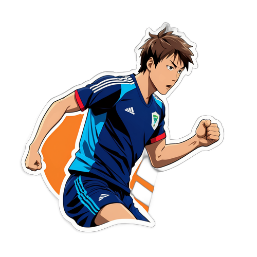 卡祖馬·岡本訓練中的專注瞬間