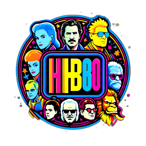 A retro HBO logo i neonlys