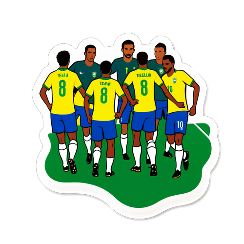 Seleção Brasileira em Ação: A Arte Vibrante que Você Não Pode Perder!