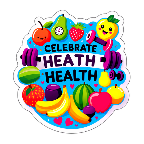 Desain Stiker Hari Kesehatan Nasional