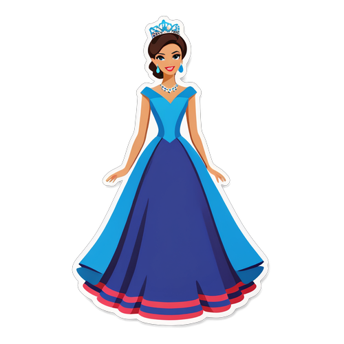Renkli Bir Tasarım: Miss World Temalı Şık Elbise