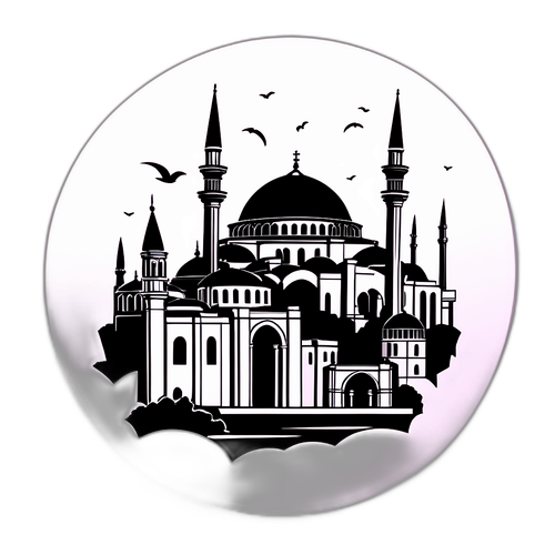 Дизайн наліпки, що зображує історичний Константинополь