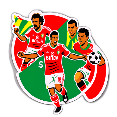 Stilizált karakterek Tondela–Benfica játékosokról