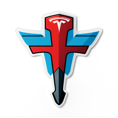 Stickers représentant l'évolution des actions de Tesla